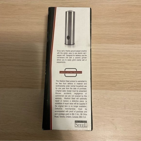 Electric  Salt or Pepper Electric Mill NWT - Picture 3 of 4